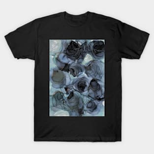 Abstract Blue Roses T-Shirt